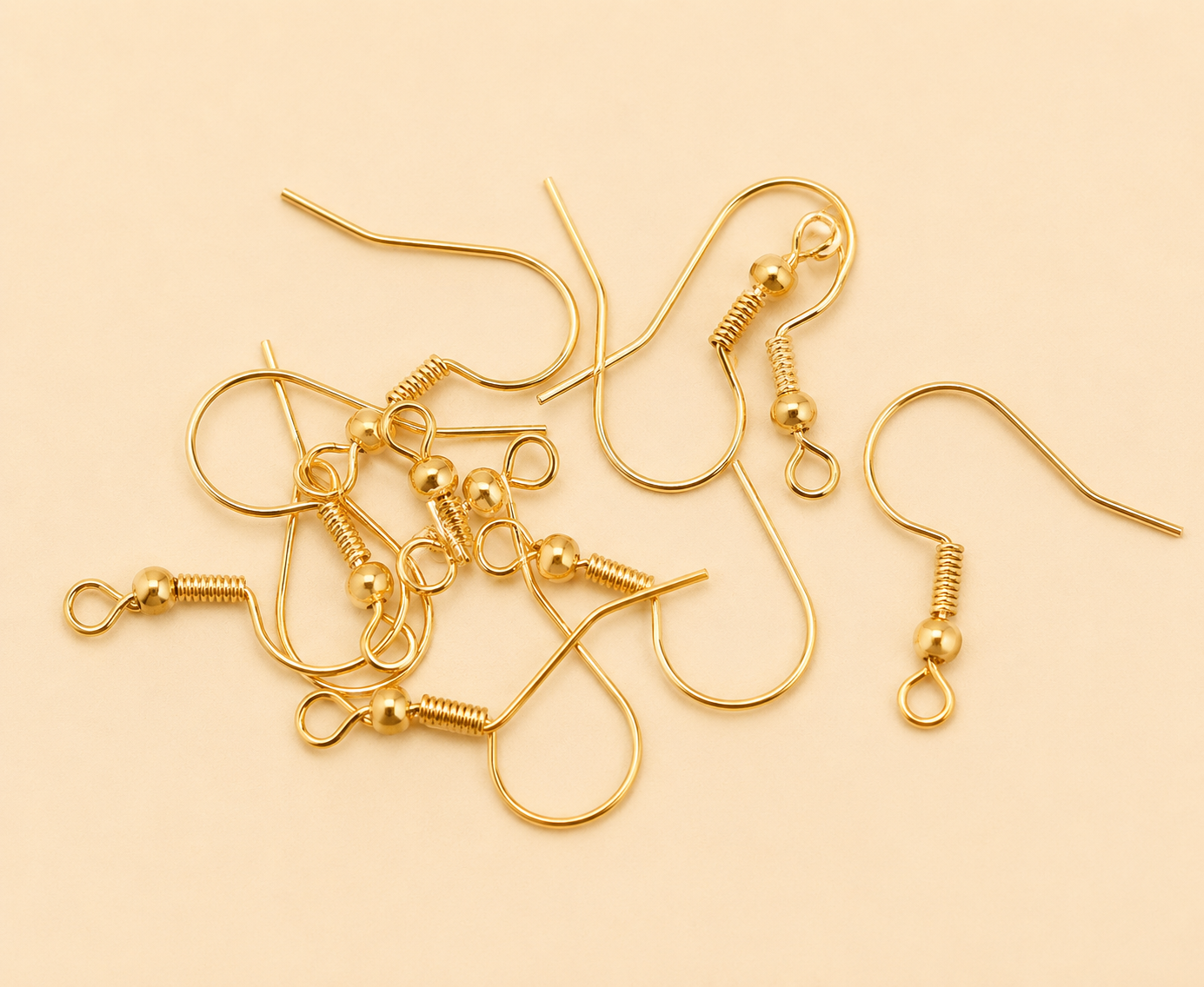 Boucles d'oreilles crochets, en acier inoxydable.