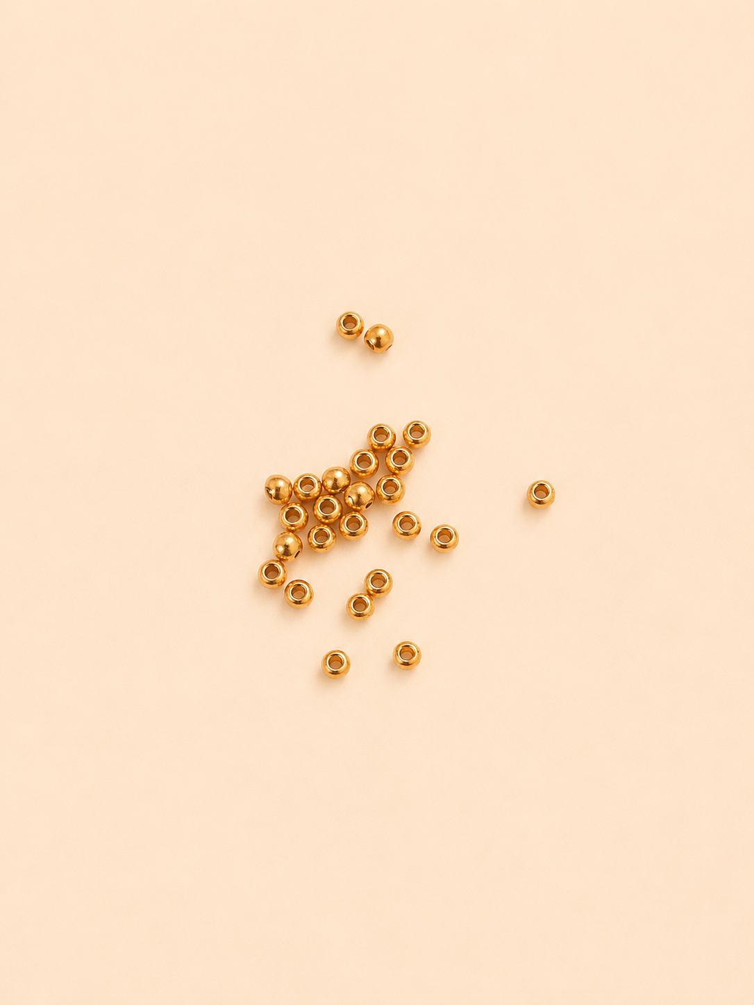 Perles en acier inoxydable.