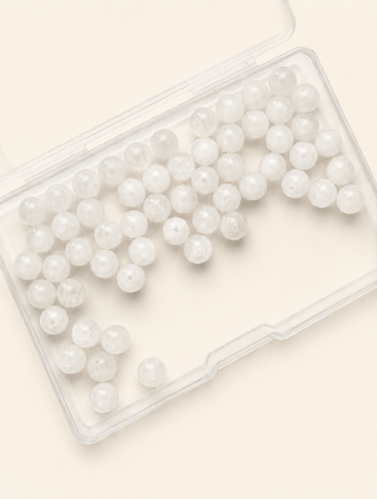 Perles Jade blanches.