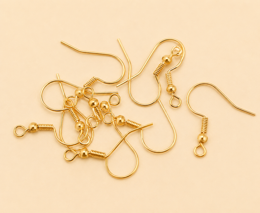 Boucles d'oreilles crochets, en acier inoxydable.