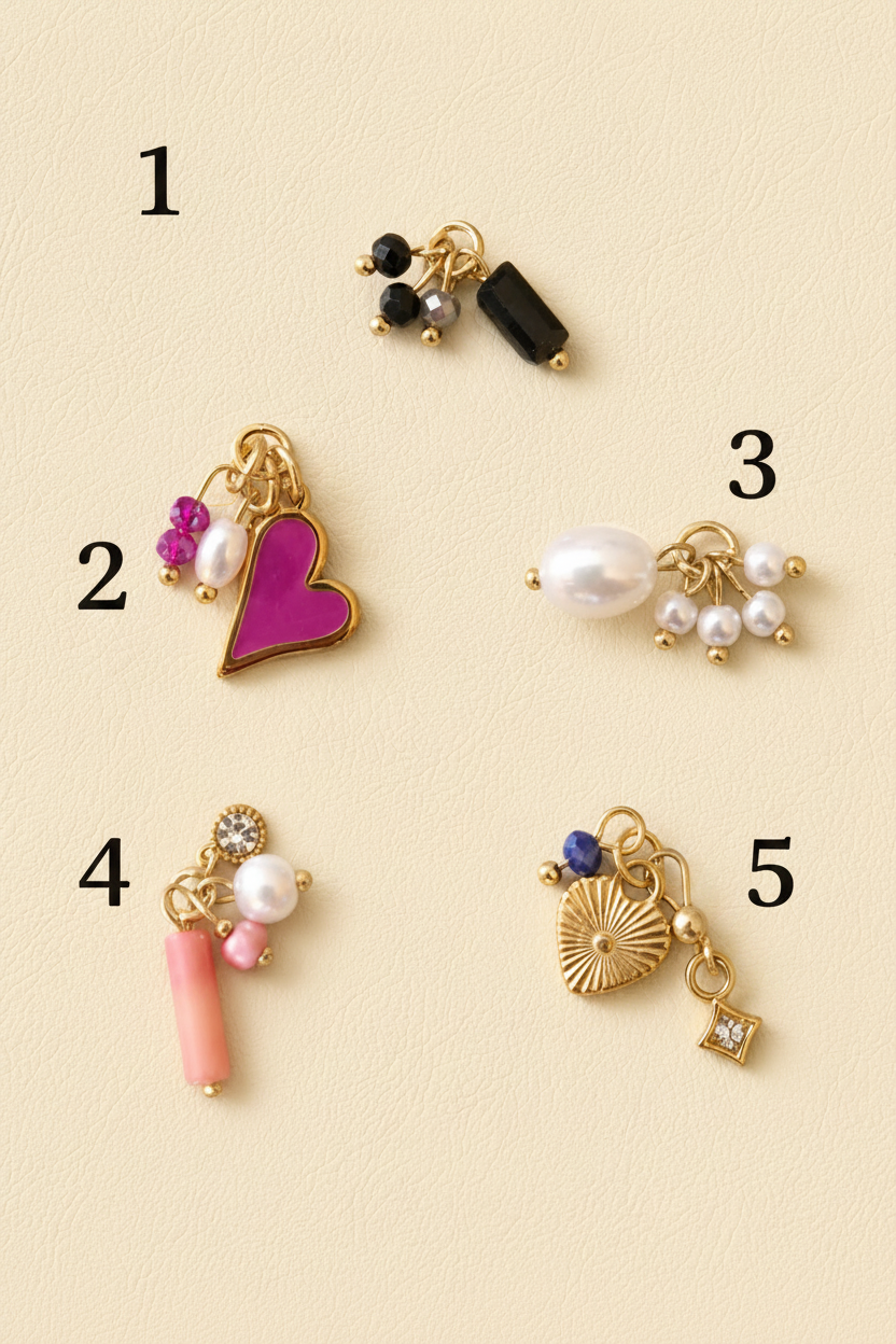 Chams en acier inoxydable pour personnalisation de bijoux.