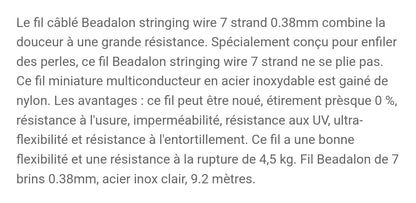 Beadalon, fil pour fabrication de bijoux.