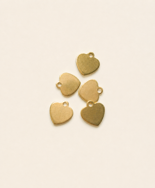 Pendentifs coeur en acier inoxydable.