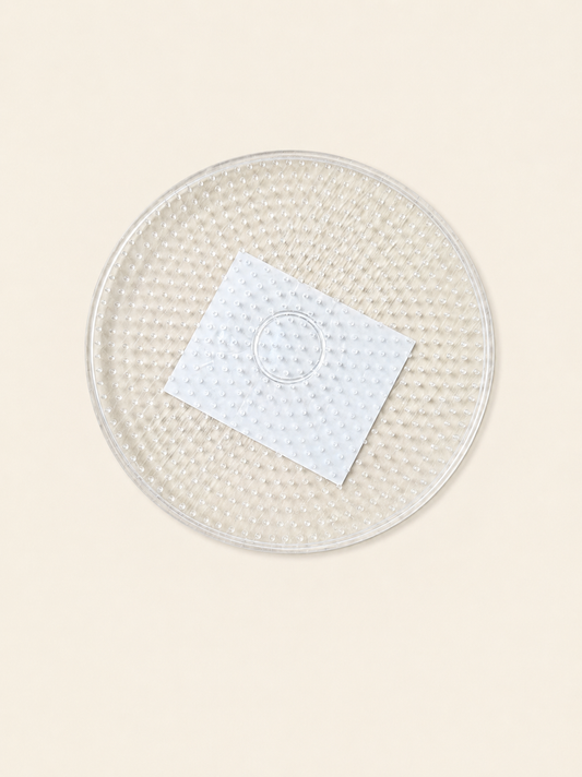 Plaque ronde pour perles à repasser taille midi.